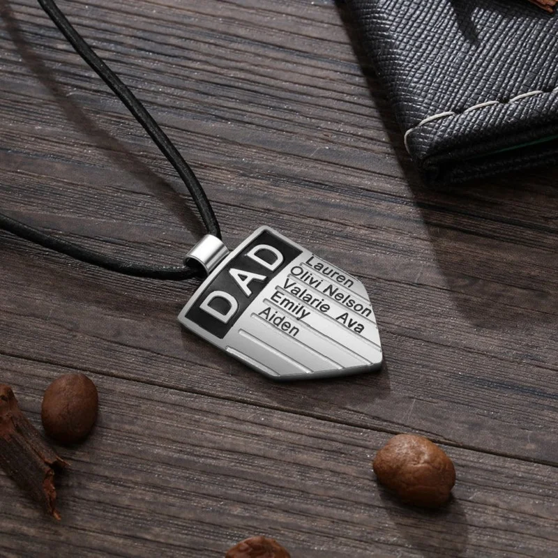 

Father's Day Gift for Dad Necklace for Dad, Personalized Necklace for Dad, 50CM Silver Necklace