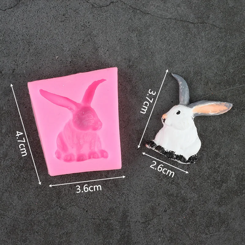 3D Easter Rabbit Animal Resin Silicone Mold DIY Bunny Cupcake Fondant Molds Cake Decorating Tools Chocolate Cookie Baking Moulds |