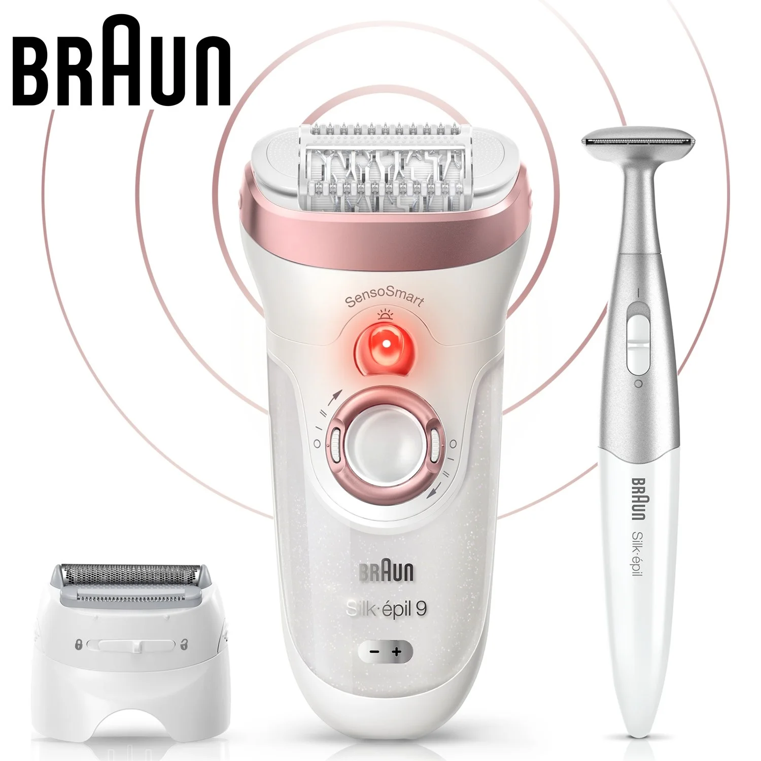 Оригинальный женский эпилятор BRAUN Silk-épil 9 SensoSmart™ 9/890 портативный Перезаряжаемый