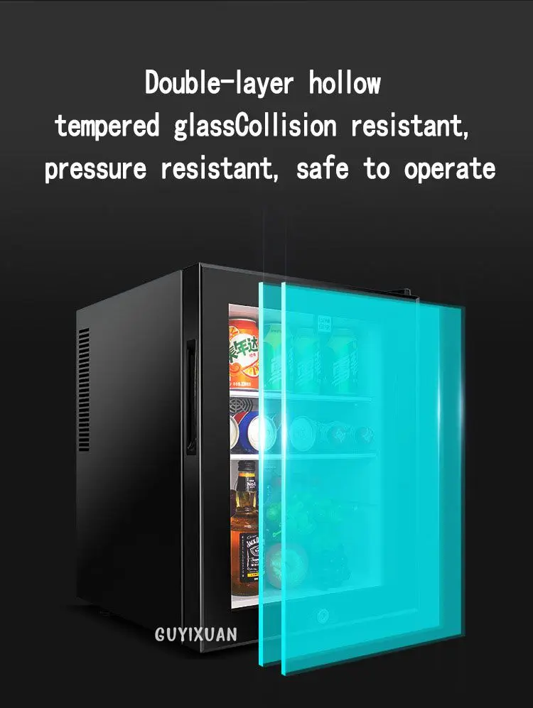 Маленький холодильник для гостиничного номера 40 л мини-морозильник прозрачная