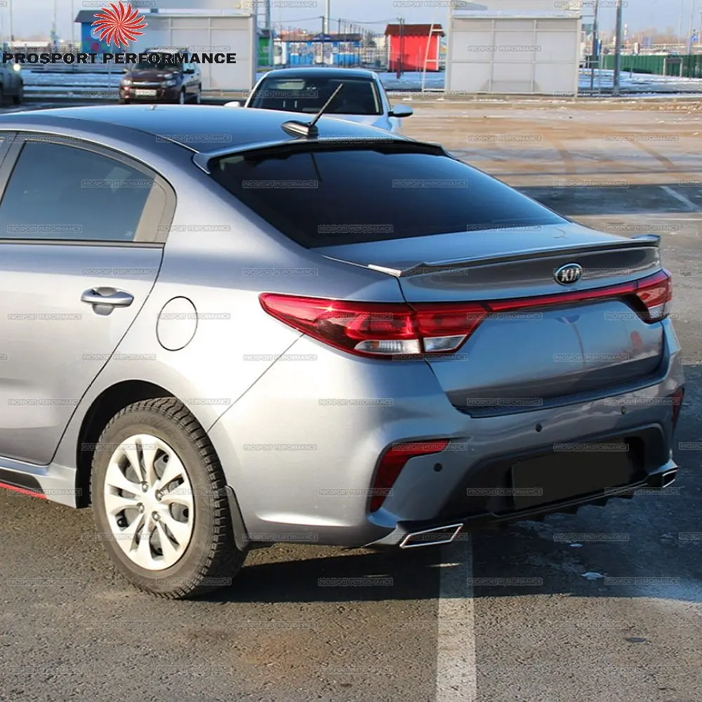 Lip spoiler trim &quotSport line" on trunk lid for Kia Rio IV 2017-2020 ABS plastic tuning styling accessories bodykit | Автомобили и