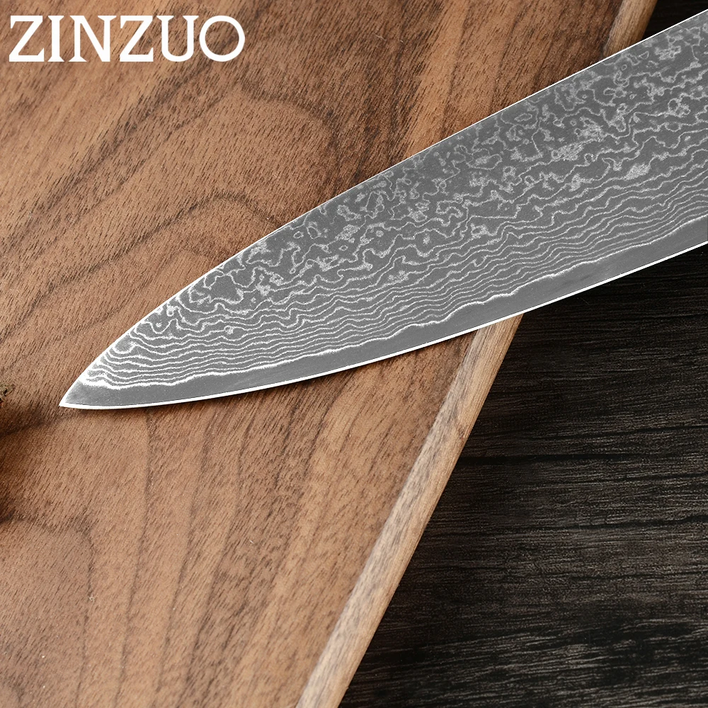 ZINZUO 8-дюймовый Нож для сашими дамасский нож рисования 67 слоев VG10 кухонный