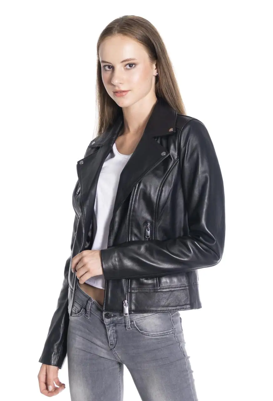 Women Leather Jacket Genuine Real Leather Jacket leather Coat lambskin coat Female Jacket Genuine Leather Women's Black Coat