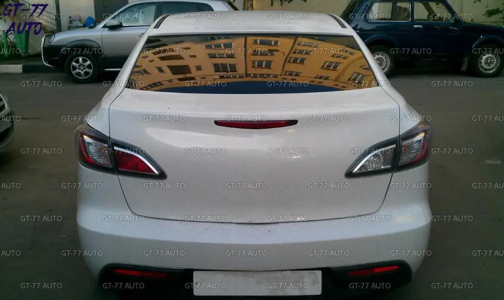 Спойлер на заднее стекло для Mazda 3 BL Sedan 2009 2012 лип козырек навес внешний материал