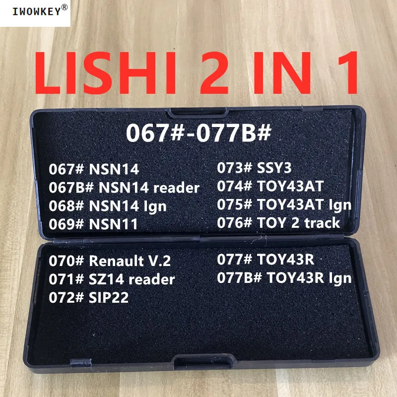 Original LiShi 2 in 1 Decoder Schlosser Werkzeuge NSN14 NSN11 SZ14 SIP22 SSY3 TOY43AT TOY43R für Renault V.2 reader Ign dropshipping