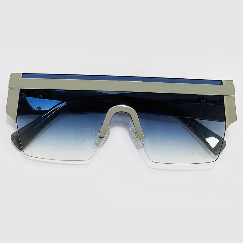

New Fashion Oversized Goggle Women Men Sunglasses Rimless Acetate Frame Acrylic UV400 Protection Lens Eyewear Gafas De Sol Mujer