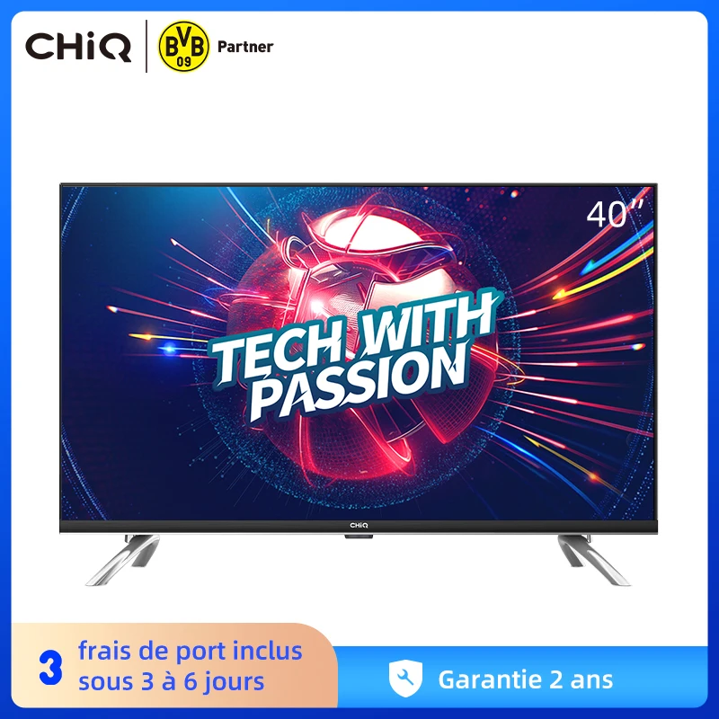 CHiQ L40H7A 40 дюймов (100 см) Android 9 0 Smart TV HD Wi Fi bluetooth Google wizard Netflix Премиум видео 2 HDMI
