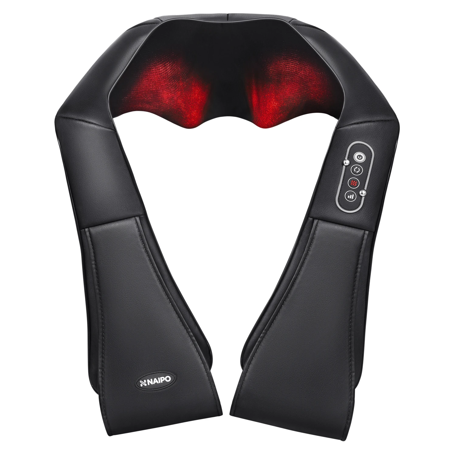 

Naipo shiatsu back and neck massager electric shoulder massagers with heat deep tissue kneading massage for body pain relief