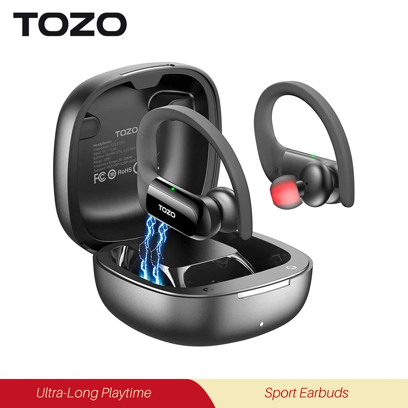 

TOZO T5 Bluetooth Headphones True Wireless Earphones Sport Touch Control Bass Earbuds TWS Headset For Sweatproof Running Gym