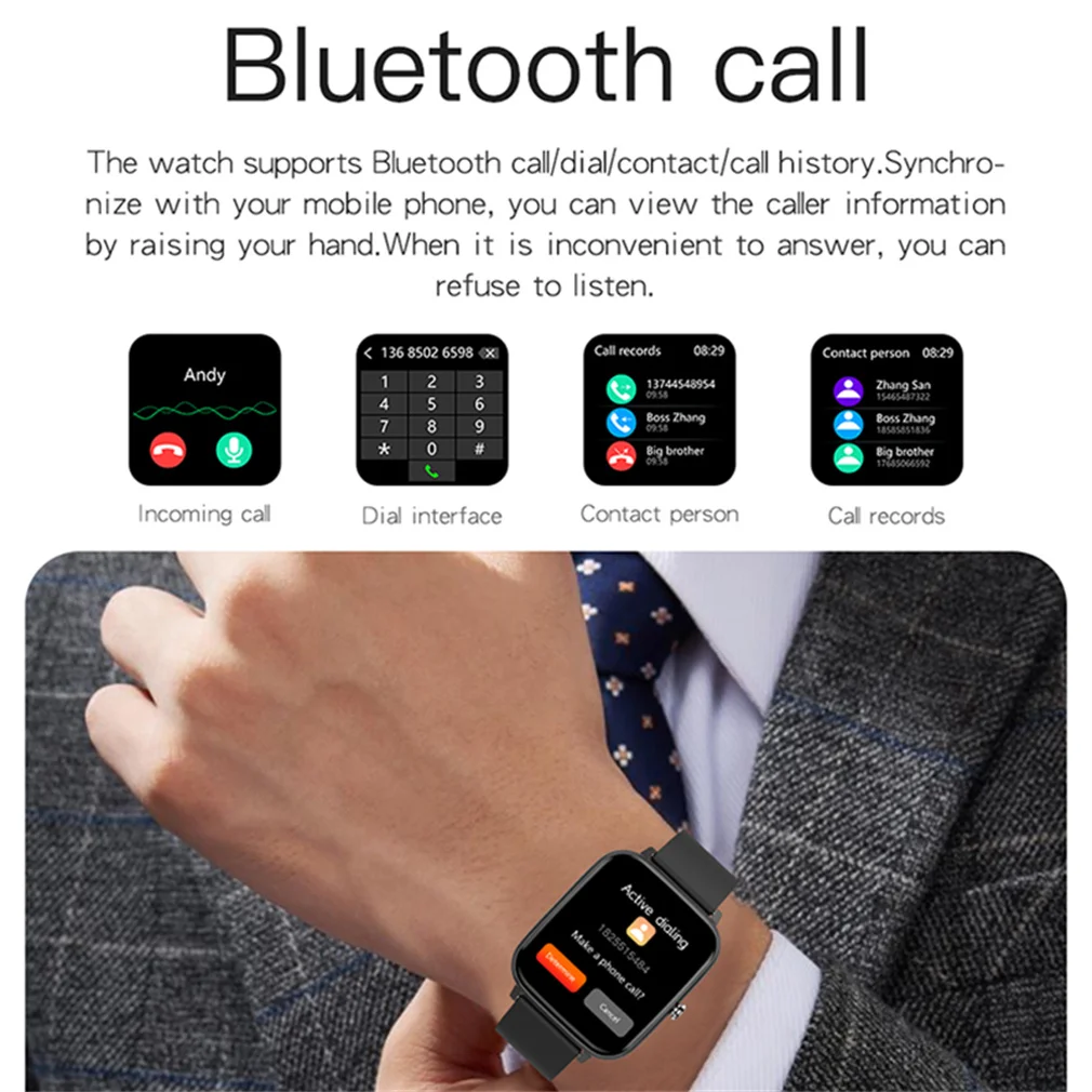 huawei factory p6 smartwatch men reloj fitness bracelet women wristwatch clock music control heart rate smart watch pk colmi p8 free global shipping
