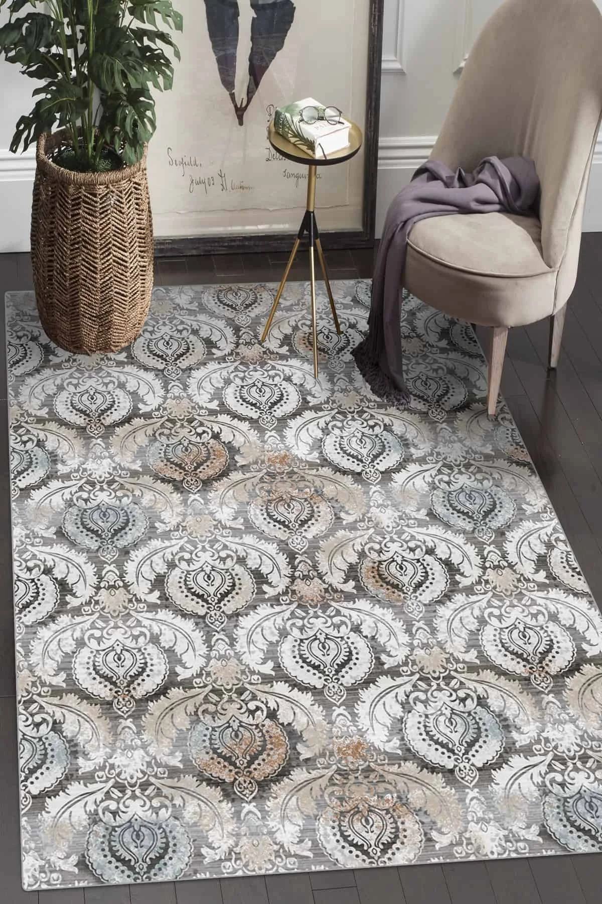 

Rug Carpet Living Room Turkish Workmanship Durable Soft Thick Colorful Vintage Authentic Home Textiles Non-Slip Sole Area Carpet
