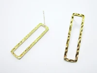 2pcs stud earrings 24 5x7mm rectangle brass ear post earrings stud 925 silver needle r1080