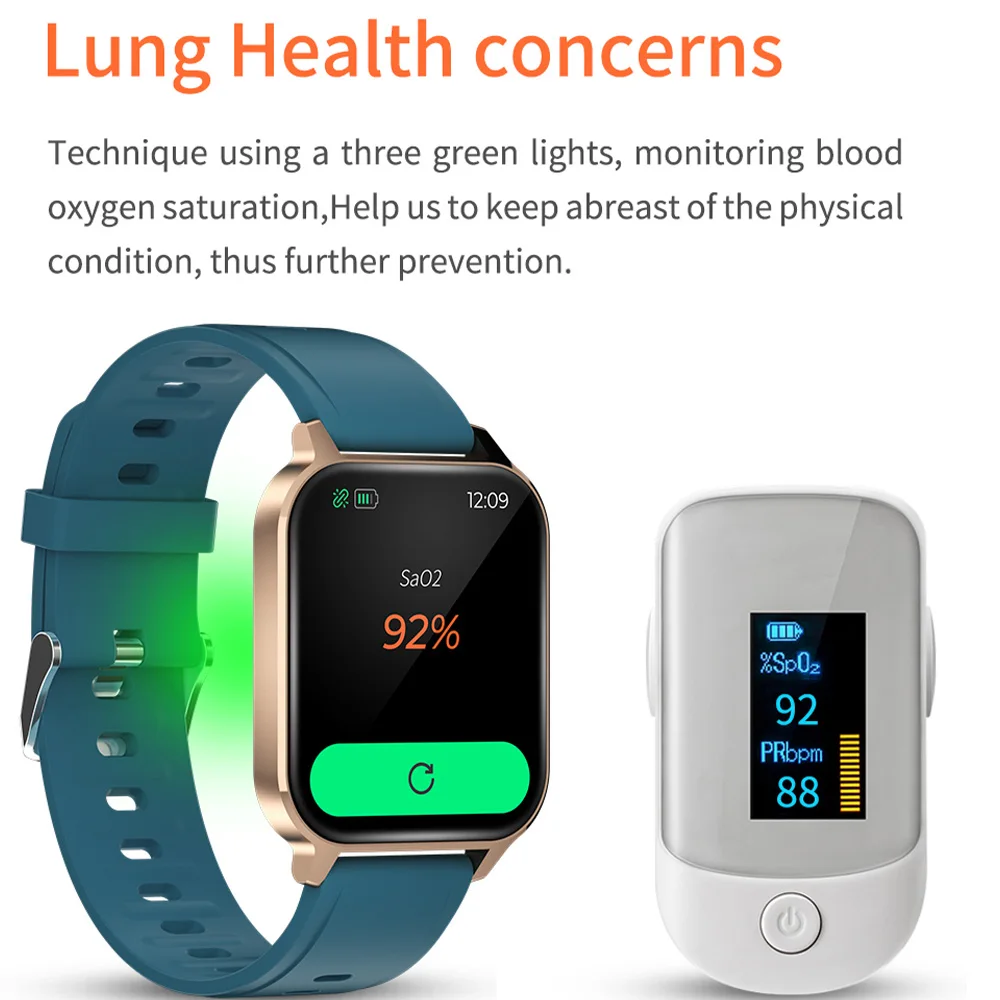 2021 Smart Watch Health Heart Monitoring Waterproof Sport Fitness Tracker Smartwatch Touch Screen Bluetooth Call For Men Women