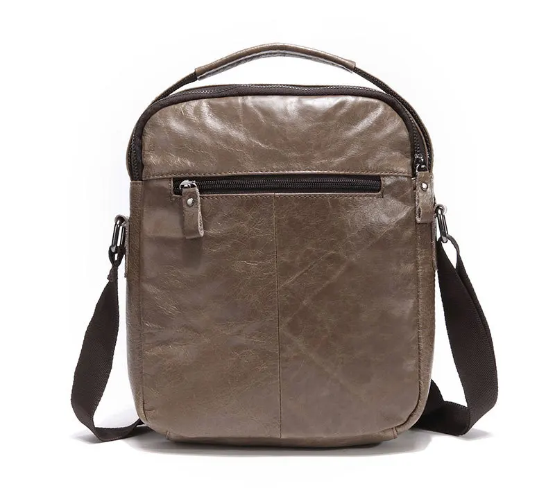 

European and American New Fashion Brand Men Genuine leather handbag Bag Briefcase Genuine Leather Gym Bags in Khaki Color