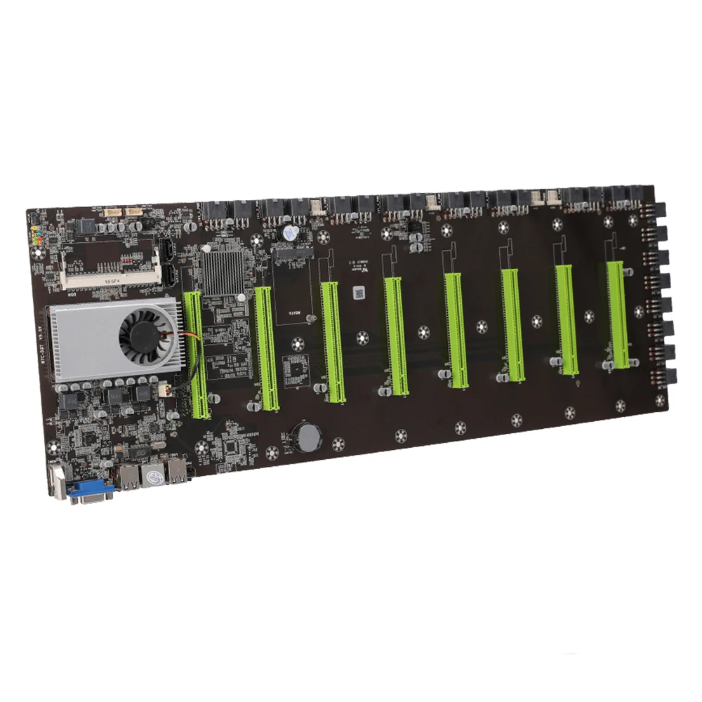 Материнская плата для майнинга BTC BTC-D37 Vga 8Pcie 16X 8 Гб поддержка 1066/1333 / 1600 МГц DDR3/DDR3L