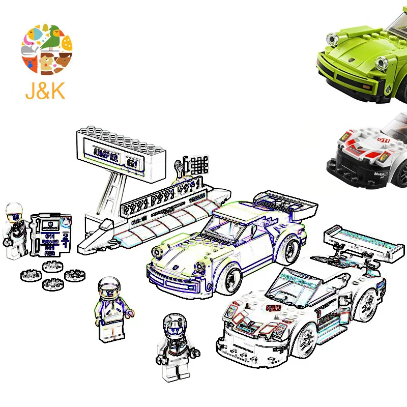 75888 409 шт скоростной ралли чемпионов супер гоночный автомобиль спортса