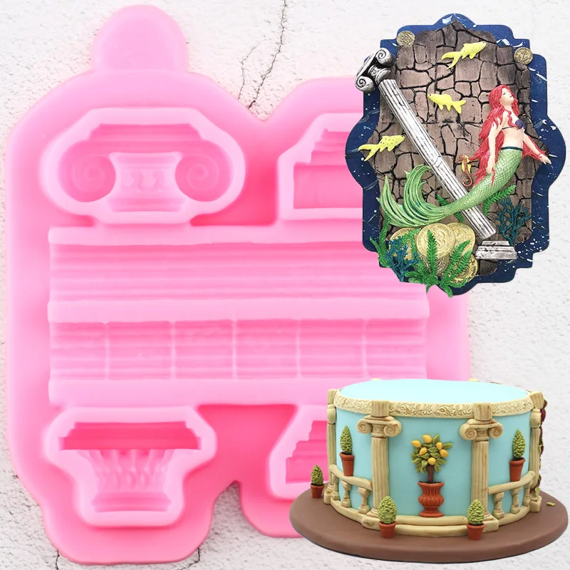 Старинные римские колонны силиконовые формы форма для кексов топперов помадки