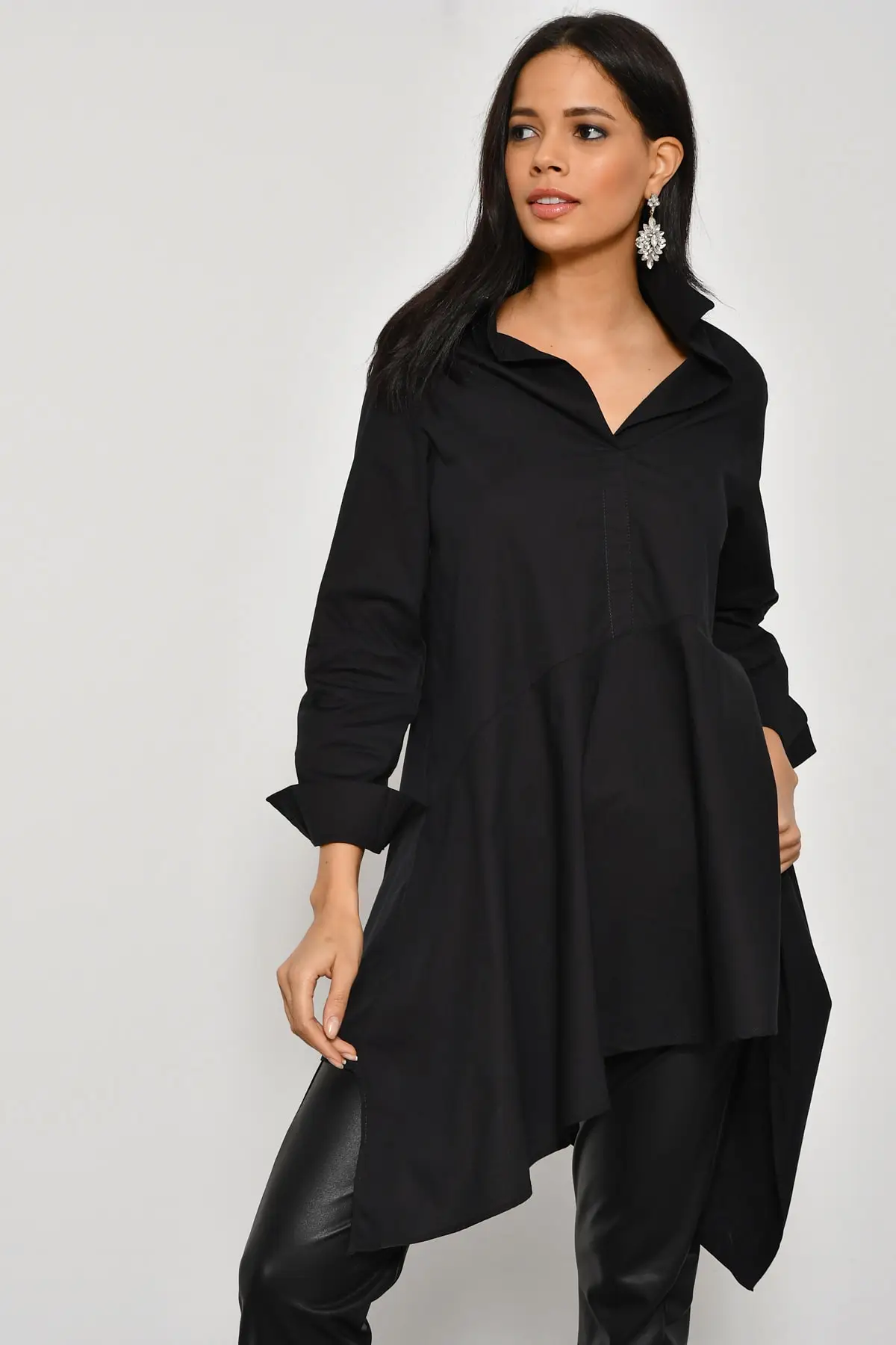 Cool & Sexy women Without Button Long Shirt KS3092 |
