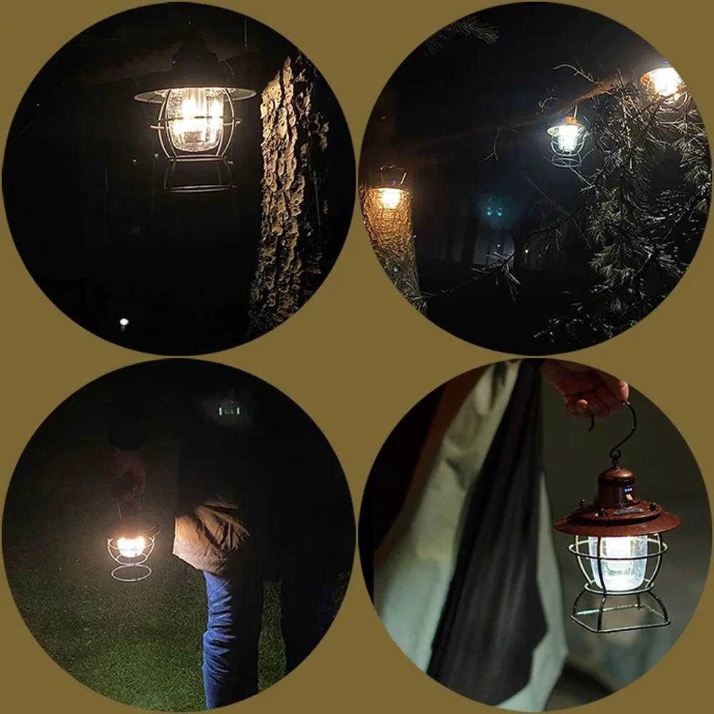 Новые портативные фонари в стиле ретро 3000-6000K цветная температура Type-C USB