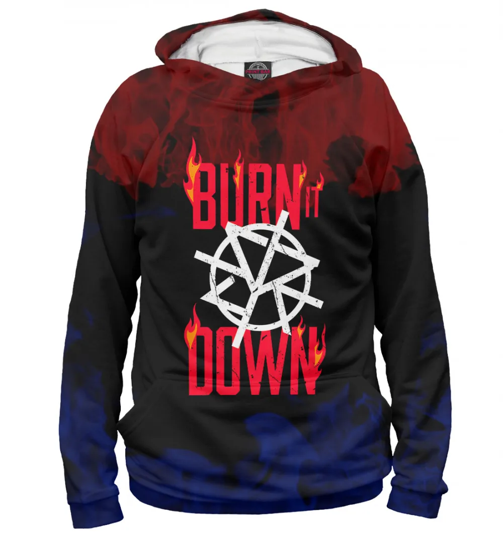 Женское худи Сет Роллинс BURN IT DOWN|Женские толстовки и свитшоты| |