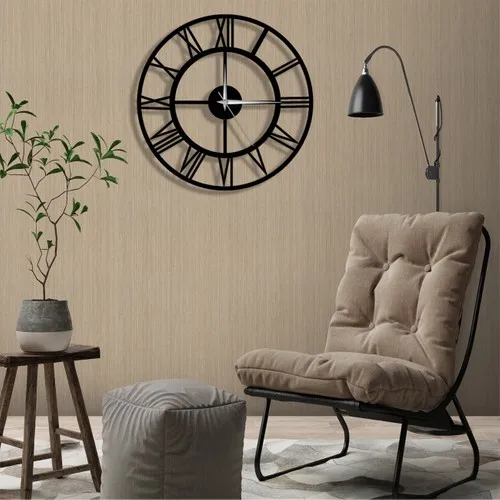 

Large Metal Wall Clock 50 cm Vintage Roman Digit Authentic Home Office Decor Living Room Modern Design Classic European Table