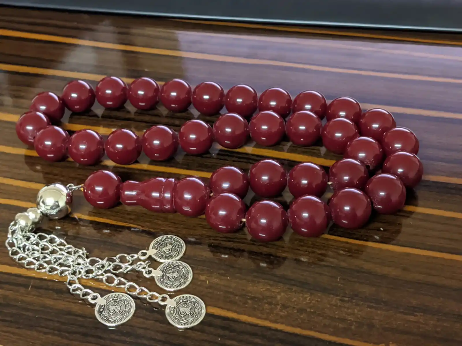 Tasbih Ottoman Faturan German Cherry Amber Sandalous Misbaha Rosary Free Shipping
