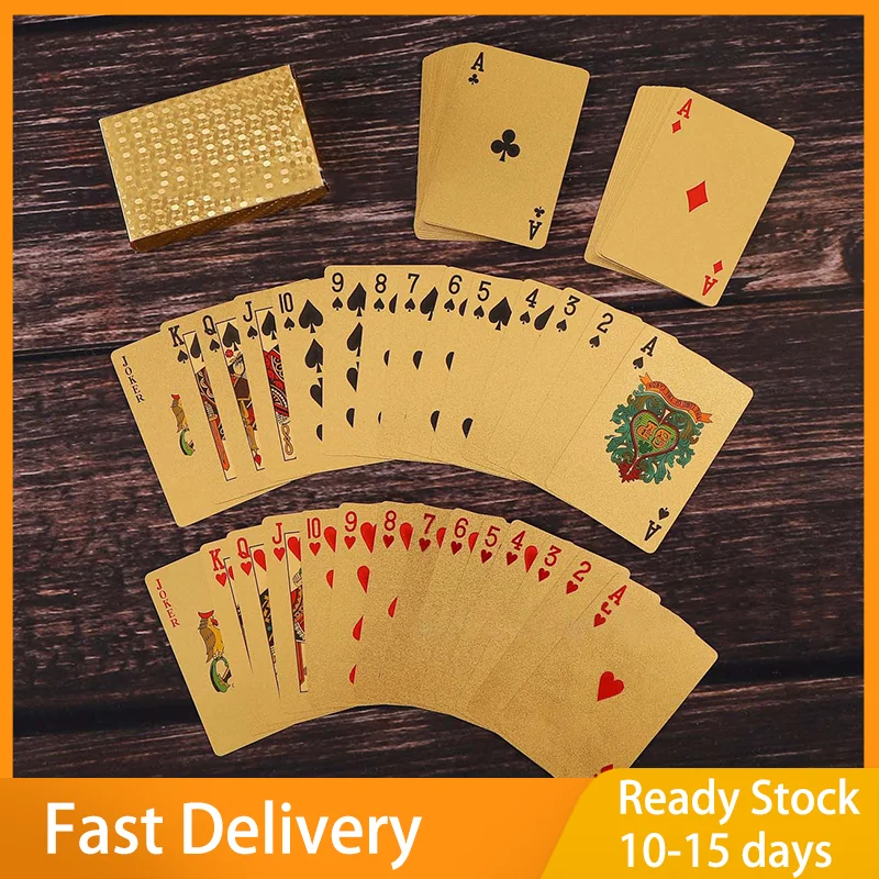 Водонепроницаемый золото Цвет игры в покер чудесные класса люкс Фольга