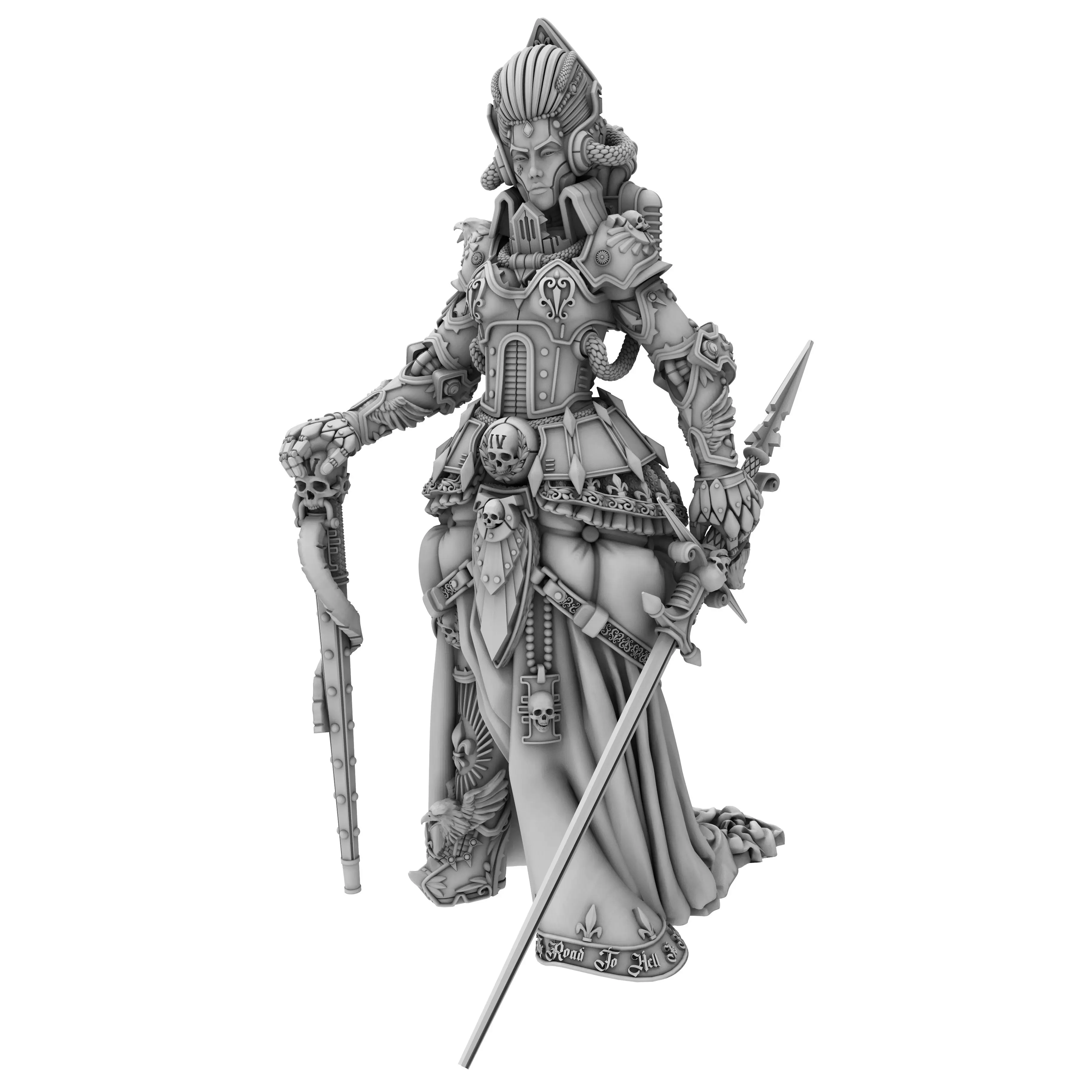 Фигурка для самостоятельной сборки и покраски 36мм леди Инквизитор Итела