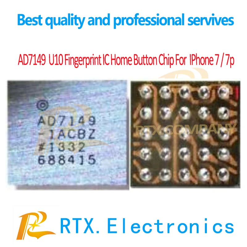 1 30 AD7149 U10 сканер отпечатка пальца ИС для IPhone 7 7plus 7P 8 8plus Главная Кнопка Touch ID чип