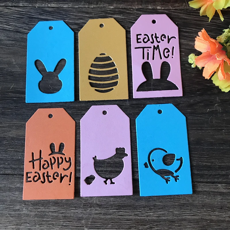 

TOP EXPRESSION Easter Egg Bunny Banner METAL CUTTING DIES Cut DIY Scrapbooking Paper Craft Embossing Knife Punch Die Cut Stencil