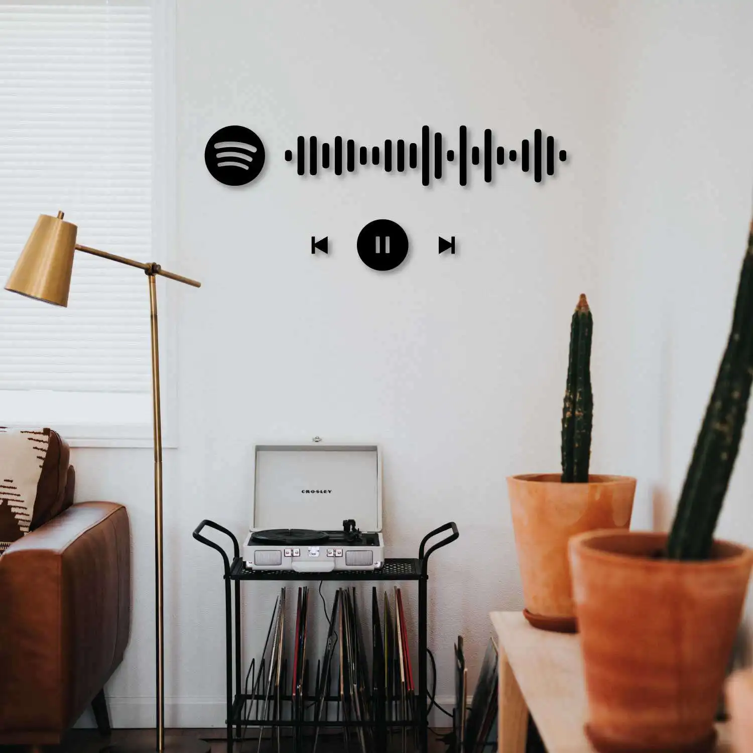 

Пользовательский 3D Spotify черная древесина для дома и комнаты стол Настенный декор плоский шаблон декоративные предметы