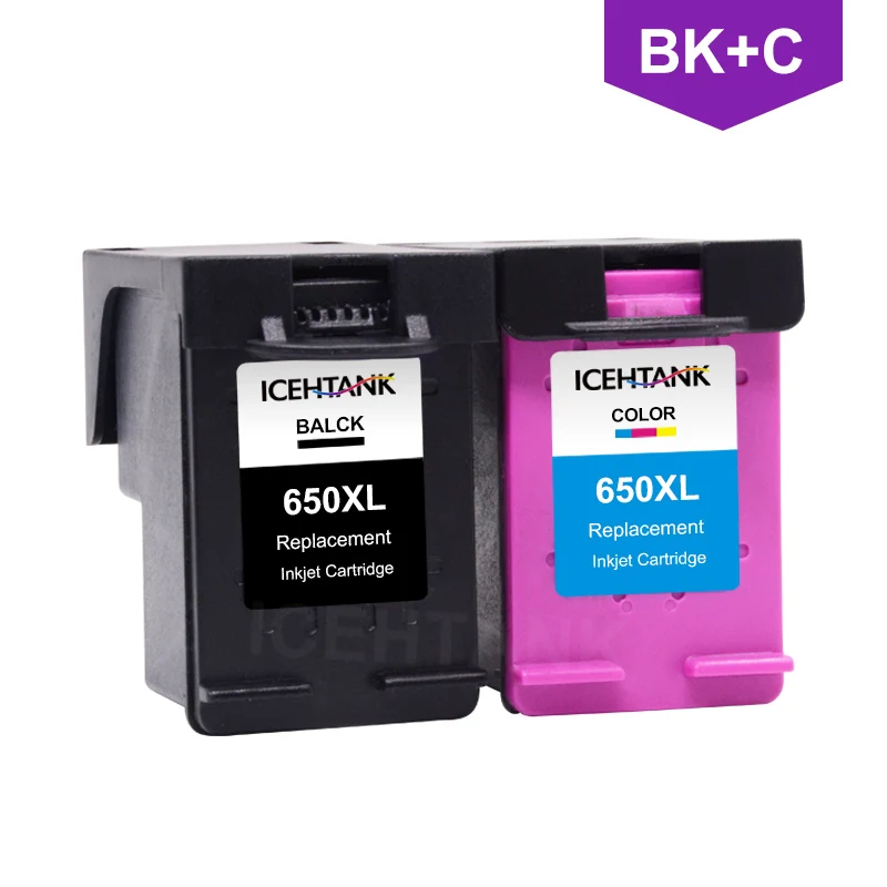 650 X 1Black 1Color Icehtank 650XL сменный картридж для принтера для hp 650 работать с чернилами hp Deskjet 1015 1515 2515 2545 2645 3515 4645 картриджи для принтеров - Цвет: 650 X 1Black 1Color