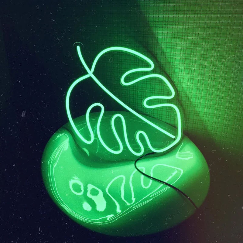 

Monstera Leaf LED Neon Sign Plant Wall Decor Custom Neon Light Office Decoration Ins Home Room Wall Decor