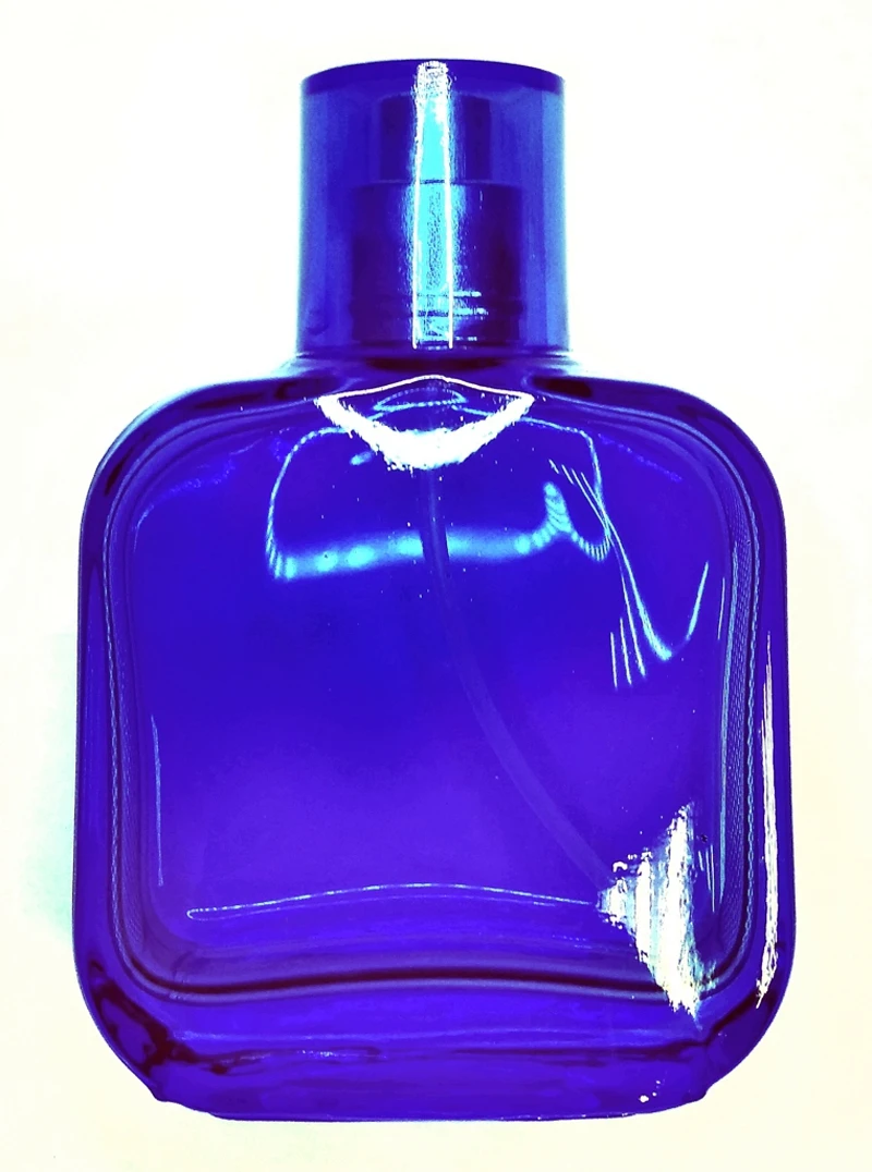 Стеклянный флакон-атомайзер Лаки синий 50 мл |