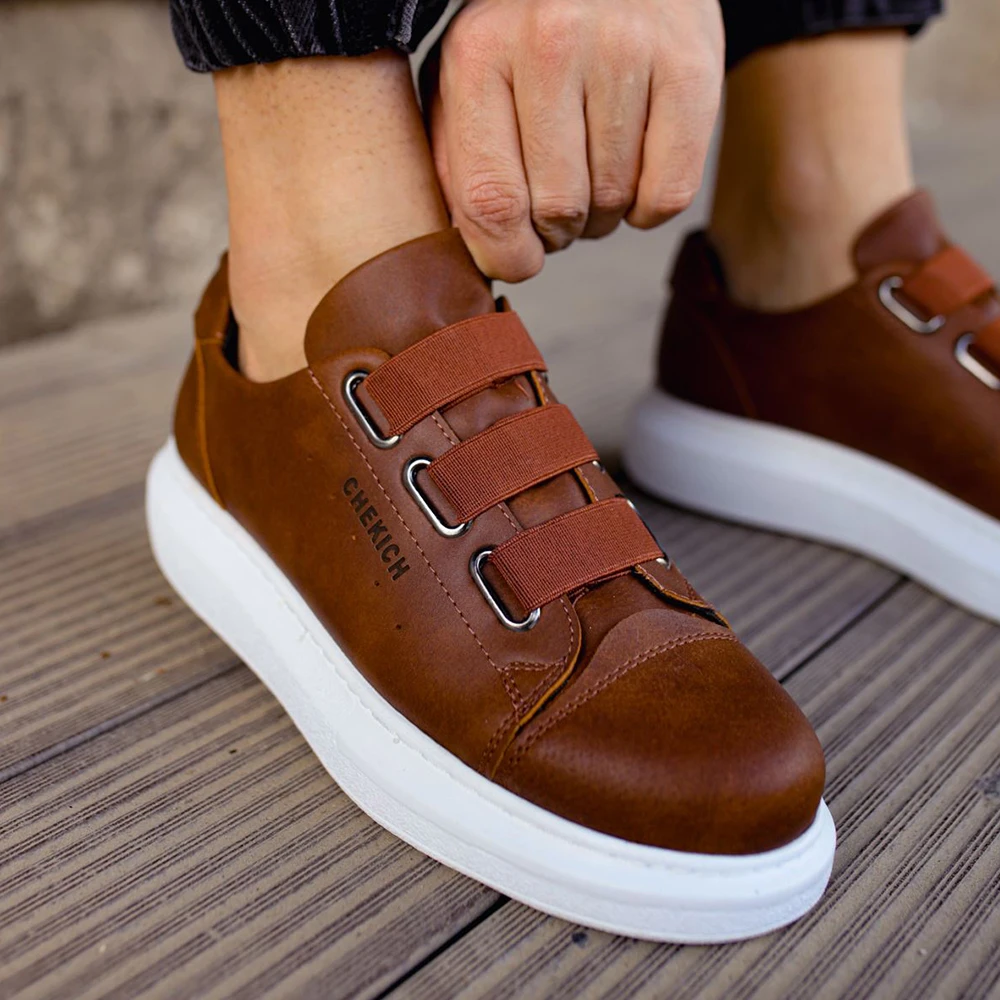 Chekich Женская и мужская обувь Коричневый цвет без кожи Весна осень Застежка на