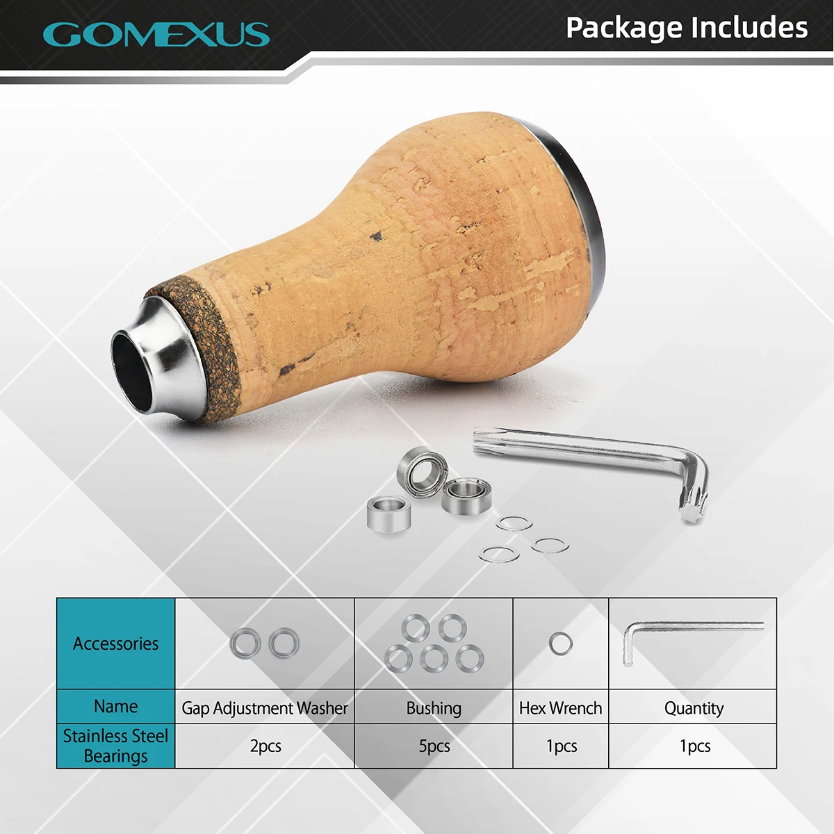 Gomexus New Cork Fishing Reel Handle Knob 27mm For bass fishing For Shimano Stradic CI4 Stella Daiwa Reel Handle A27
