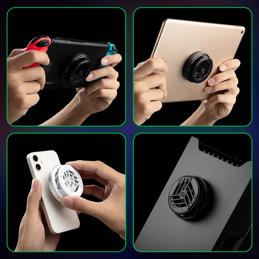 Black Shark Magnetic Cooler for Gaming Phone for iPhone 12/iPhone 13/Black Shark 4/Rog/Xiaomi/Poco F3/Switch/Pad Fast Cooling