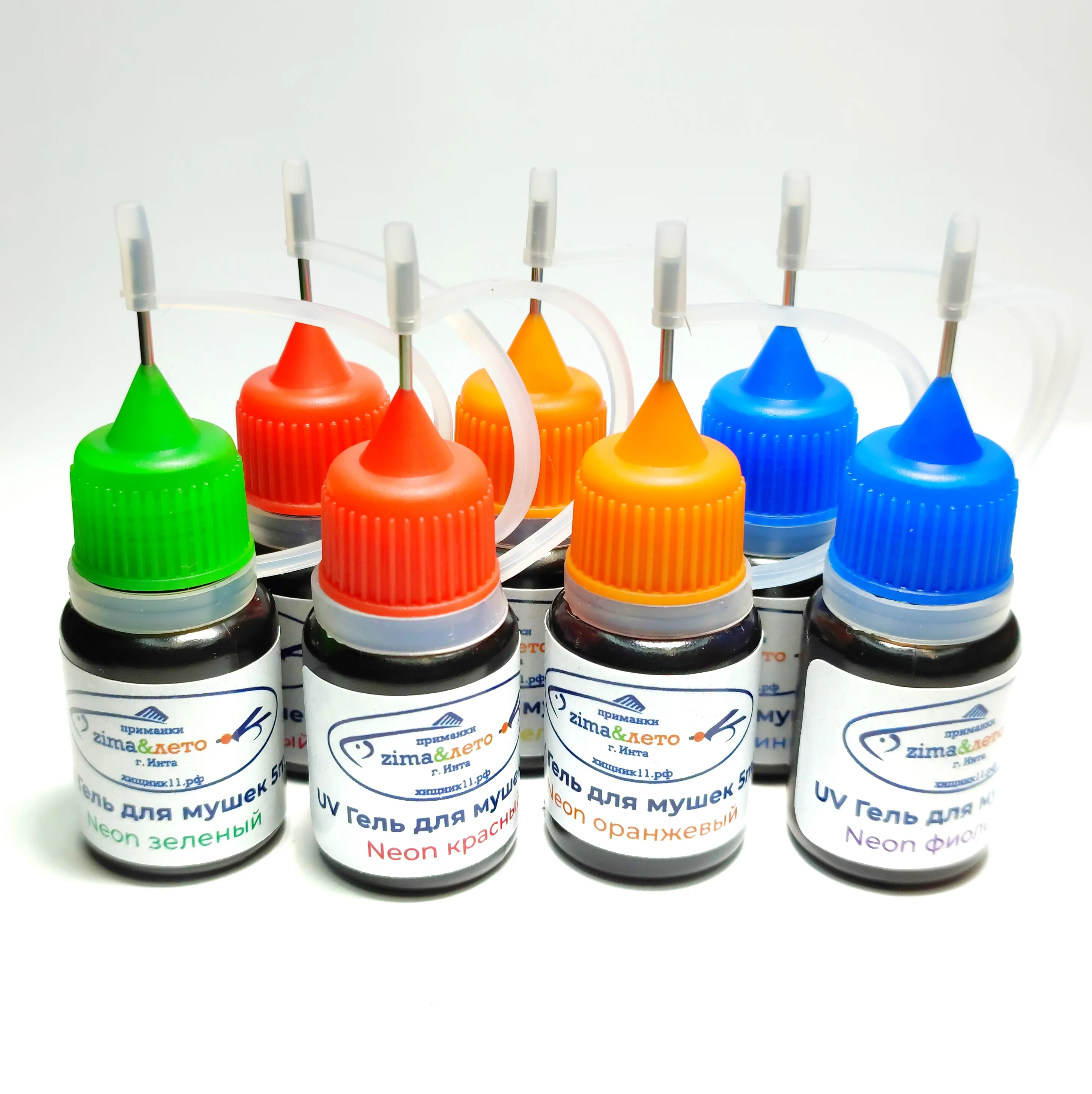 УФ-Гель NEON (смола) 5мл. Насыщенный цвет. Для создания нахлыстовых мушек и мормышек.