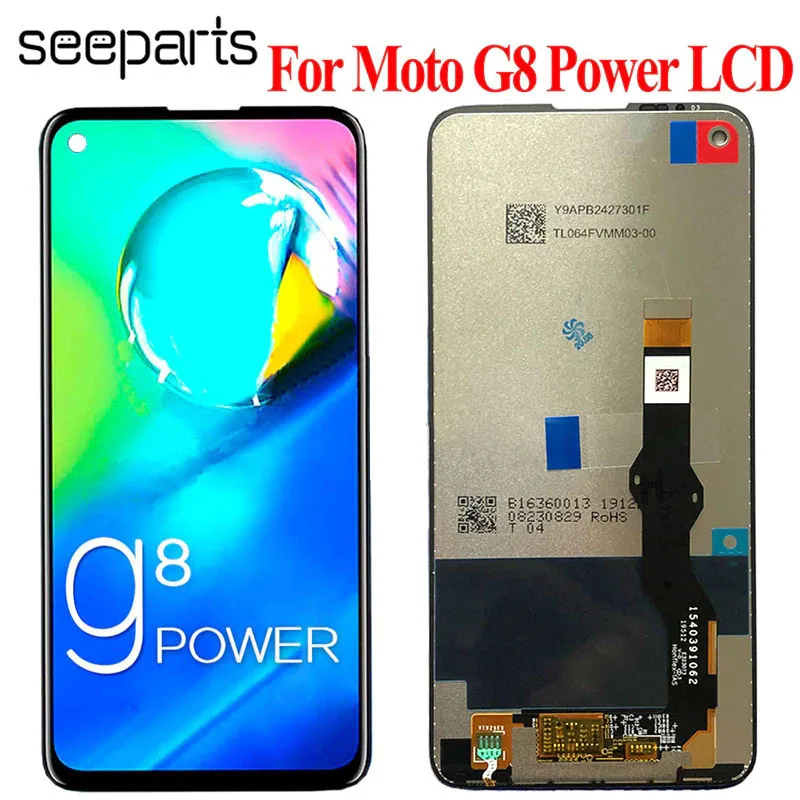 

Original New Tested 6.4" For Motorola Moto G8 Power Lcd Screen Display Touch Glass Digitizer Assembly G8Power XT-2041-1 LCD