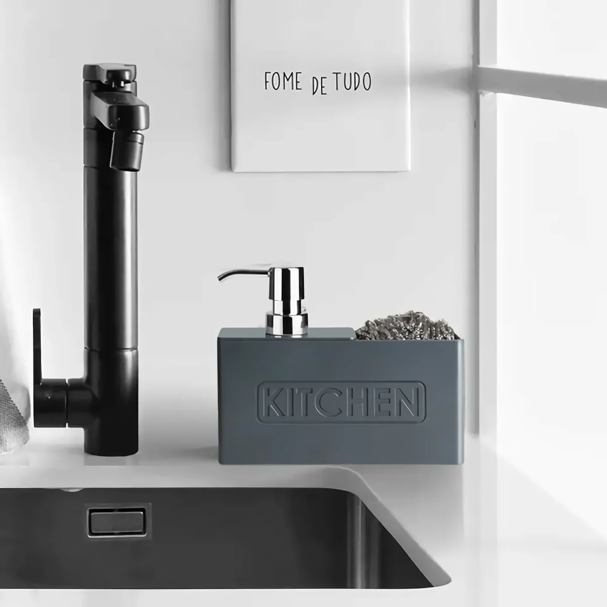 modern kitchen soap dish set liquid hand soap dispenser sponge brush holder scrubbers pump bottle accessory decoration acrylic free global shipping