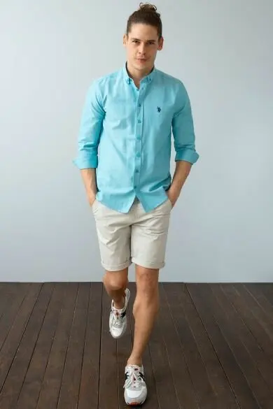 U.S. POLO ASSN. Men's Woven Gomlek