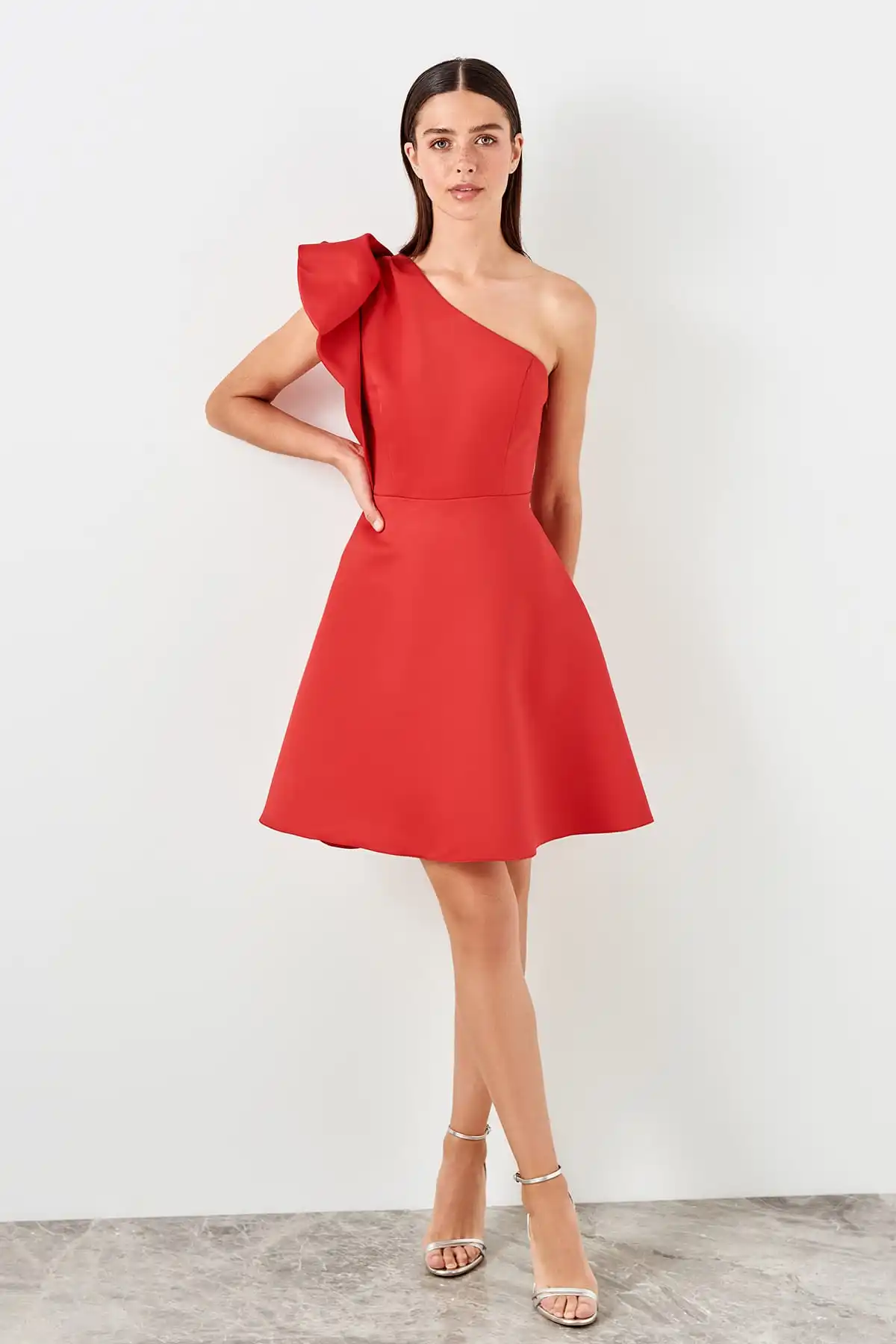 Trendyol платье с открытыми плечами TPRSS19DE0061|Женские платья| |