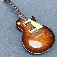 electric guitar mahogany body rosewood fingerboard tiger stripe paint sunburst color lp guitar in stock free shipping