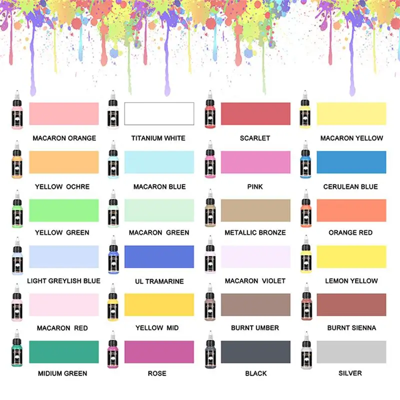 Аэрограф акриловые краски пигментные чернила для одежды профессиональная