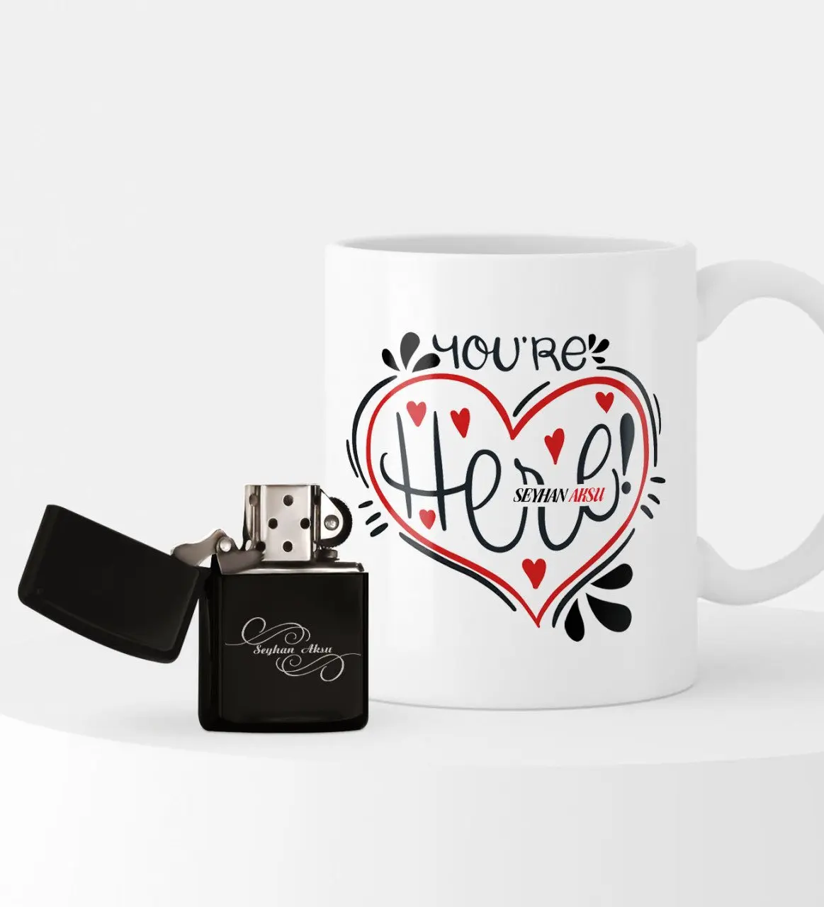 

Personalized Valentine 'S Day Themed Lighter and Mug Set-83