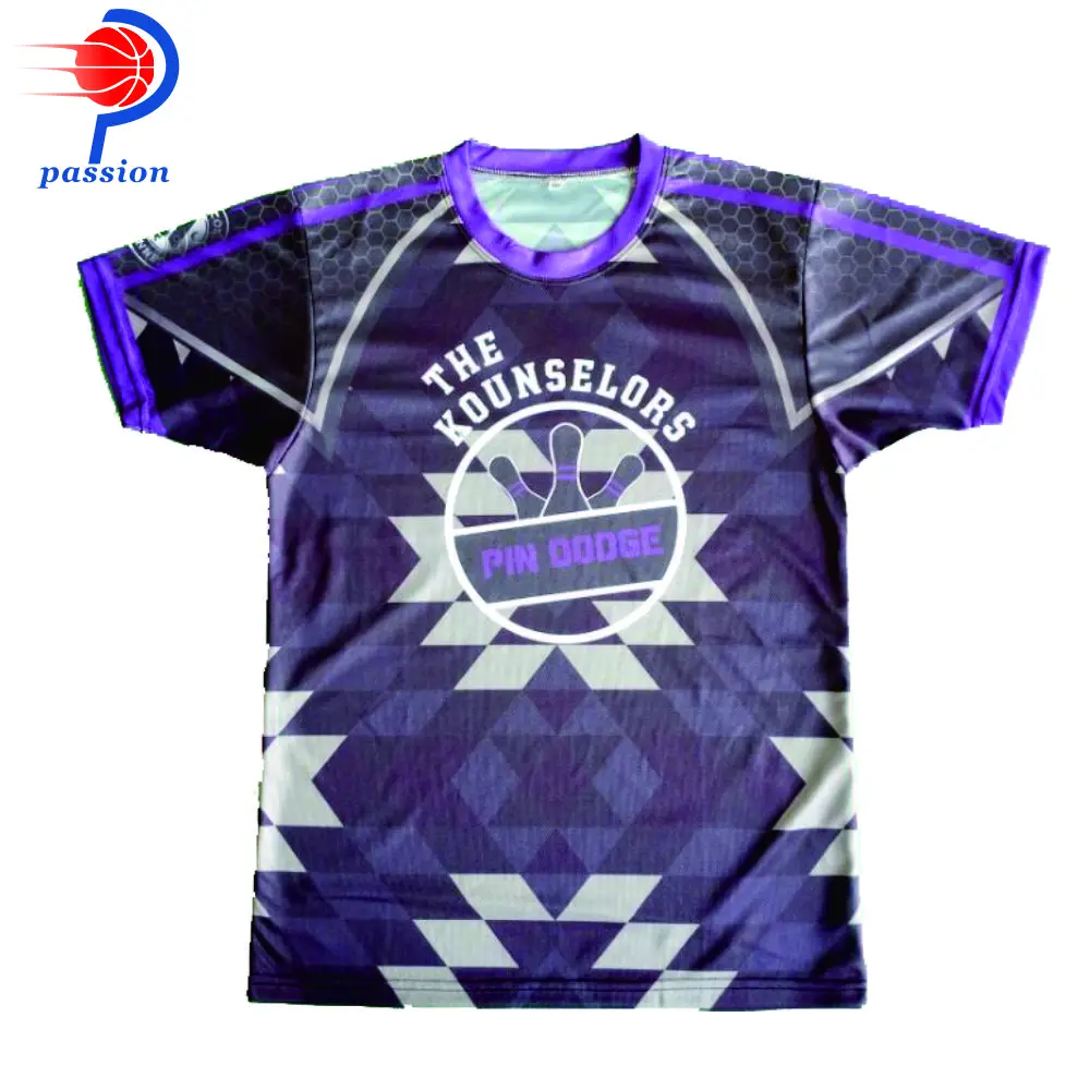 Лучшее качество вырез лодочкой мужская команда Боулинг Футболки|Рубашки для