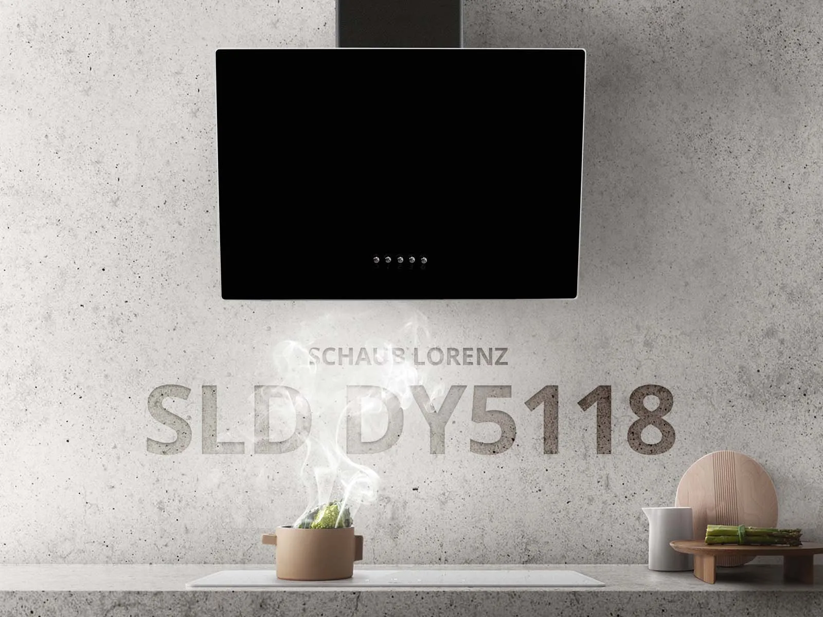 Вытяжка наклонная Schaub Lorenz SLD DY5118 50см черное одинарное стекло | Бытовая техника