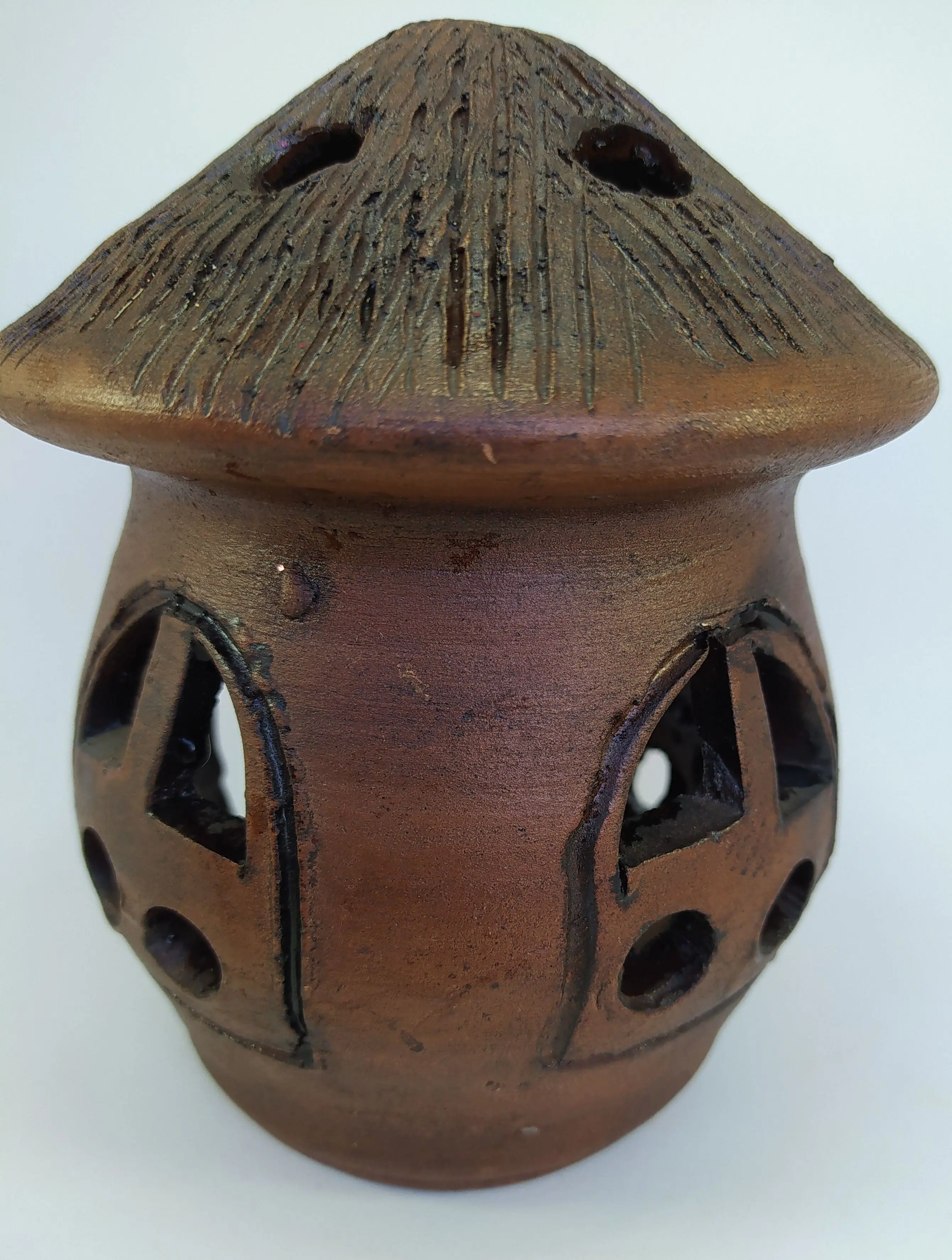 Turkish Handmade Terra Cotta Boho Home Decor Crock Redware Clay Soil Made In Turkey