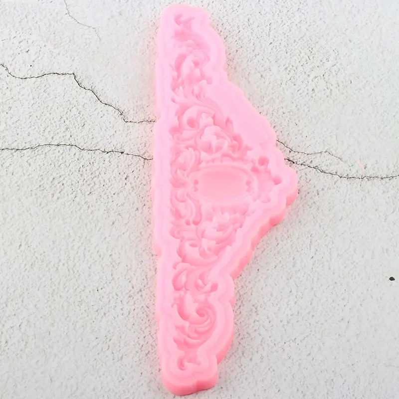 

Baroque Flower Leaf Relief Silicone Mold Wedding Cake Border Fondant Molds Cake Decorating Tools Chocolate Gumpaste Resin Moulds
