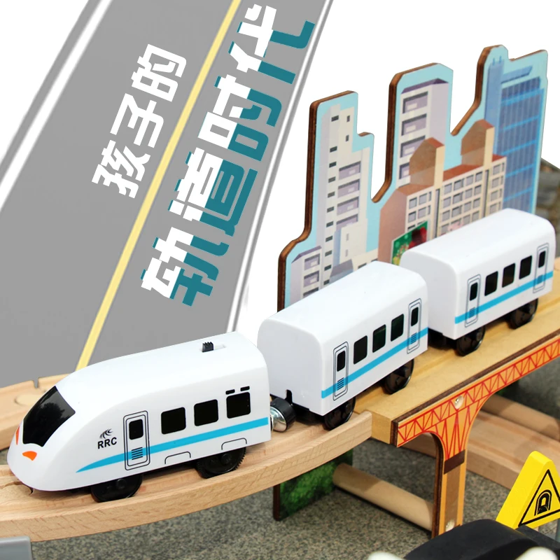 26 шт и 95 деревянный поезд трек игрушки волшебный Магнитный рельсовый мост